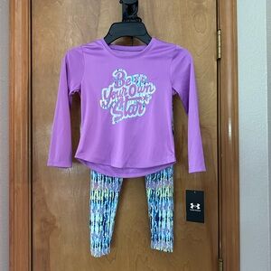 Under Armour 2 piece long sleeve Lunar Purple set